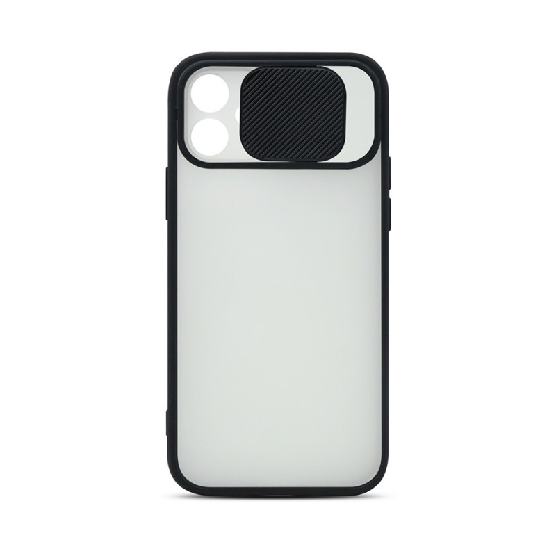 Coque rigide avec cache caméra pour iPhone 11 - semi-transparente