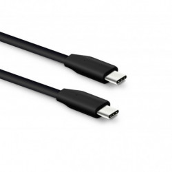 Câble USB-C / USB-C plat 1 m - noir