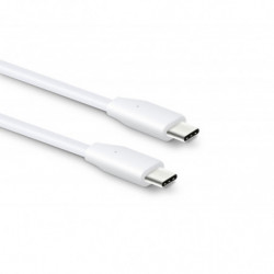 Câble USB-C / USB-C plat 1 m - blanc