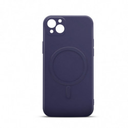 Coque souple compatible MagSafe pour iPhone 13 - bleue
