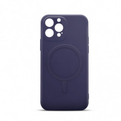 Coque souple compatible MagSafe pour iPhone 13 Pro Max - bleue