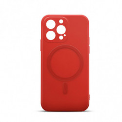 Coque souple compatible MagSafe pour iPhone 13 Pro - rouge
