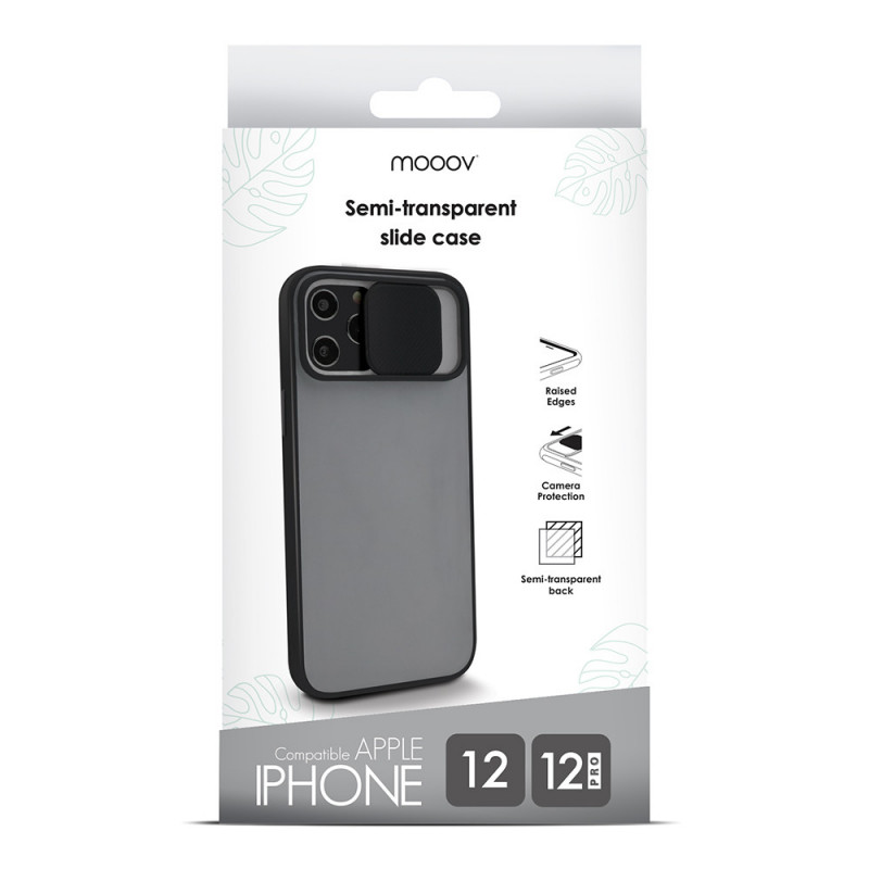 Coque rigide avec cache caméra pour iPhone 12/12 PRO - semi