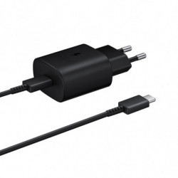 Chargeur maison 25W Power Delivery+Câble USB C/USB C Noir