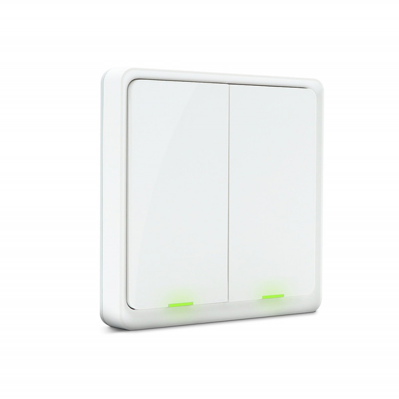 Interrupteur intelligent sans fil Zigbee - 2 boutons Moes