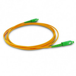 Cordon fibre optique monomode 9/125 - G657A2 - 5 m - orange et vert