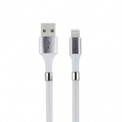 Câble MFI / USB-A aimanté pour iPhone iPad 2 m - blanc