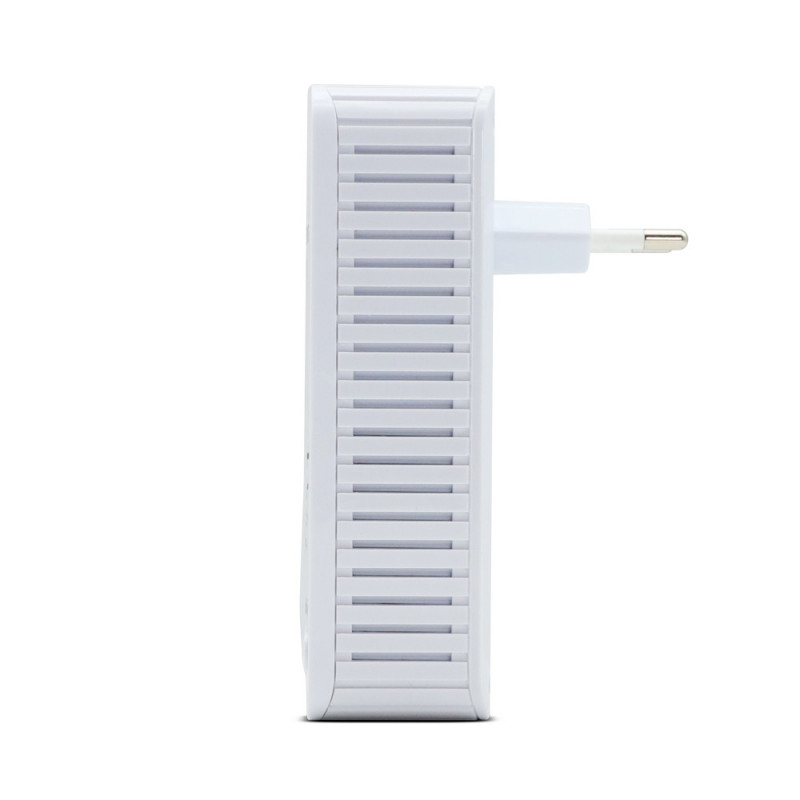 Prise CPL Duo Wi-FI 600 MB/s avec 2 Ports Fast Ethernet 100 MB/s (CPL  Wi-FI) et 1 Port Fast Ethernet 100 MB/s (CPL) et Prise gigogne - Metronic  495469