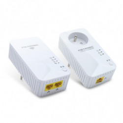 Prise CPL Duo Wi-Fi 600 Mb/s avec prise gigogne - blanc