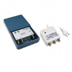 Amplificateur coupleur d'ext./2 entrées UHF 30 dB+alimentation