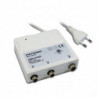 Amplificateur d'intérieur FM/VHF/UHF à réglage de gain 30 dB avec filtre 4G - blanc
