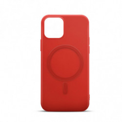 Coque rigide compatible MagSafe pour iPhone 14 - rouge