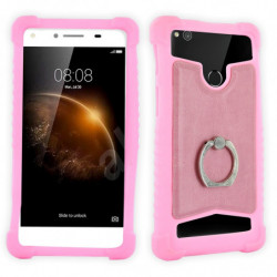 Coque souple avec anneau universel taille M - rose