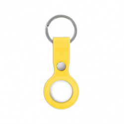 Protection en silicone avec attache porte-clé pour AirTag - jaune
