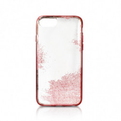 Coque Glam Chic souple "paillettes" pour iPhone 6/6s/7/8/SE20/SE22 - rose