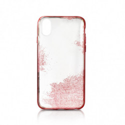 Coque Glam Chic souple "paillettes" pour iPhone X/XS - rose
