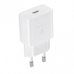 Chargeur maison 15W Power Delivery USB-C+câble USB-C/USB-C 1,8 m - Blanc