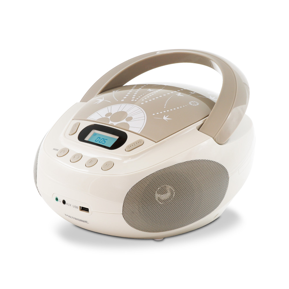 Lecteur CD METRONIC Lecteur CD MP3 Soft Grey avec port USB 