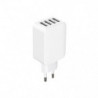 Chargeur secteur 4 USB-A 5,4A IC Smart - Blanc