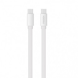 Câble USB-C / USB-C plat 3 m - blanc