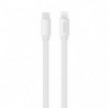 Câble MFI / USB-C plat pour iPhone iPad 2 m - blanc