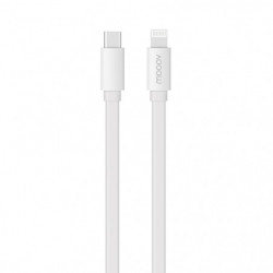 Câble MFI / USB-C plat pour iPhone iPad 1 m - blanc