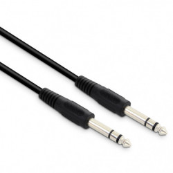 Câble audio jack stéréo 6.35 mm mâle/mâle 3 m