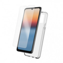 Pack protection coque transparente+verre trempé pour Samsung A13 4G