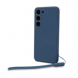 Coque semi-rigide avec dragonne amovible pour Samsung Galaxy S23 - Bleu minuit