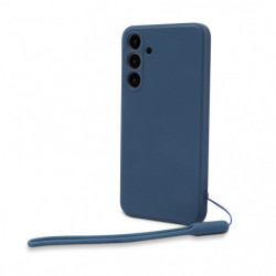 Coque semi-rigide avec dragonne amovible pour Samsung Galaxy A34 5G - Bleu gris