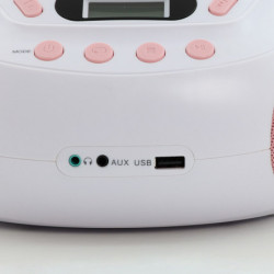 Metronic 477408 - Lecteur CD MP3 enfant avec port USB - rose clair - Radio  & radio réveil - LDLC