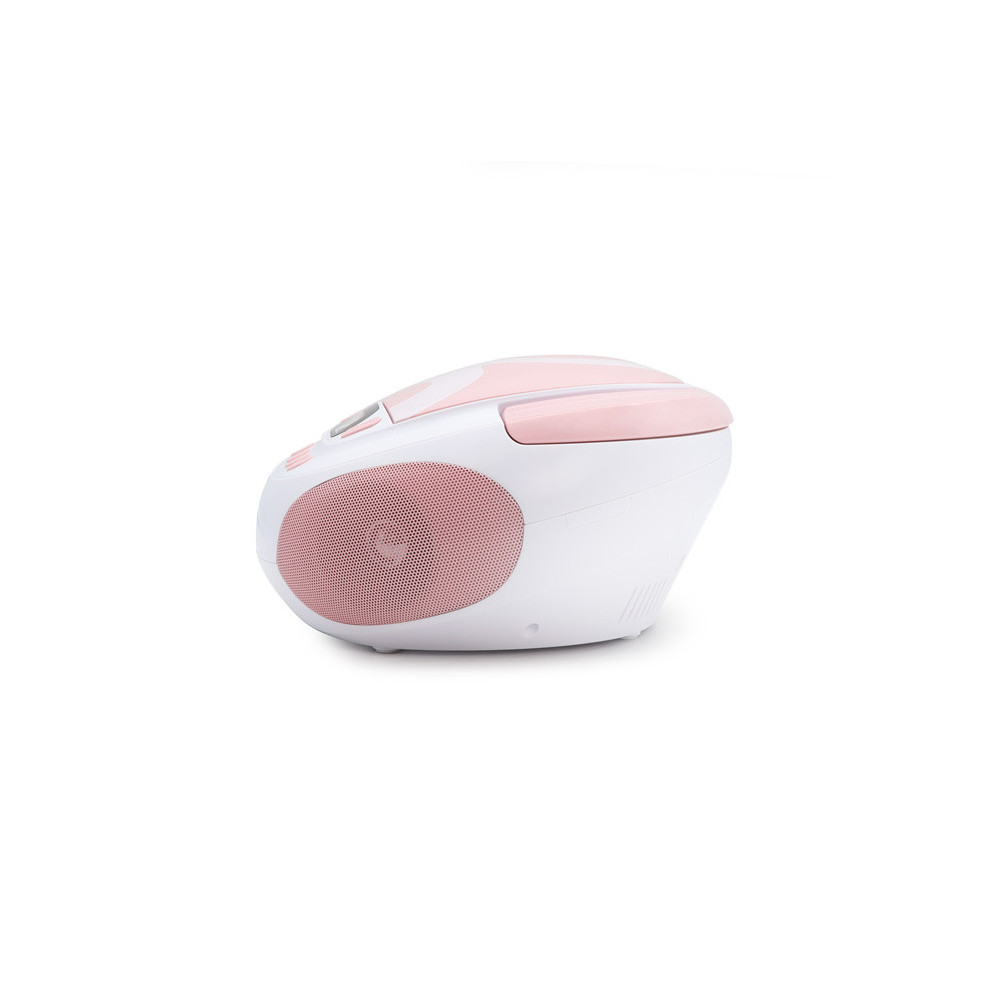 Lecteur CD MP3 enfant avec port USB - rose clair