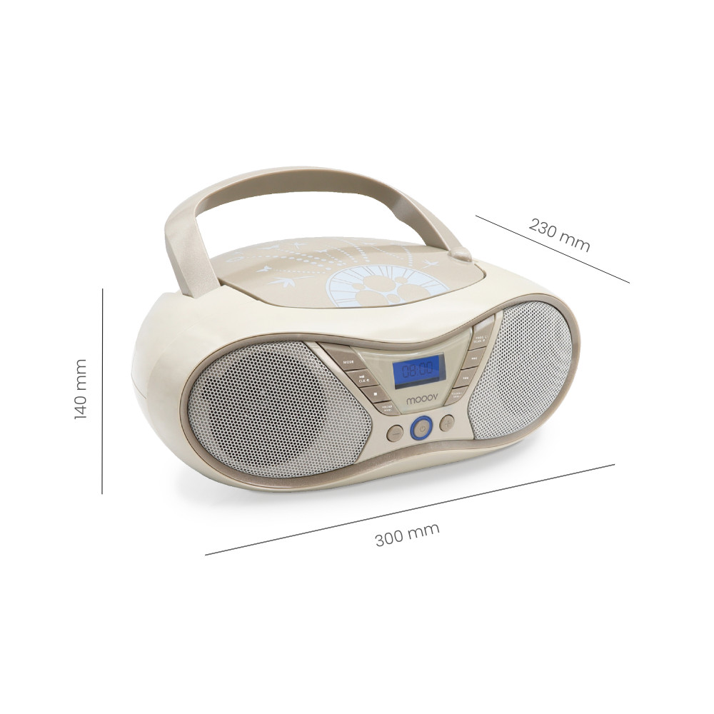 Lecteur CD portable avec enceintes stéréo