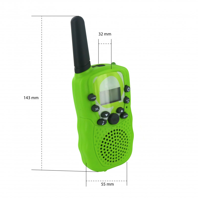 2 x Talkie Walkie Enfants, Radio à 2 Voies avec 8 Canaux Écran LCD Lampe de  Poche VOX 10 Tonalités d'Appel Verre des Canaux Calibre Talky Jouet pour  Enfant (Batterie Non Inclus) 