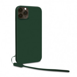Coque semi-rigide avec dragonne amovible pour iPhone 15 Pro - Vert pin