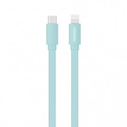 Câble MFI / USB-C plat pour iPhone iPad 1 m - bleu céladon