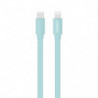 Câble MFI / USB-C plat pour iPhone iPad 1 m - bleu céladon