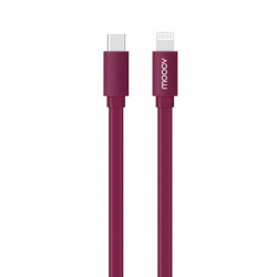 Câble MFI / USB-C plat pour iPhone iPad 1 m - magenta