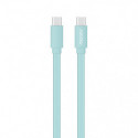 Câble USB-C / USB-C plat 1 m - bleu céladon