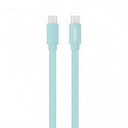 Câble USB-C / USB-C plat 1 m - bleu céladon