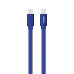 Câble USB-C / USB-C plat 1 m - bleu nuit