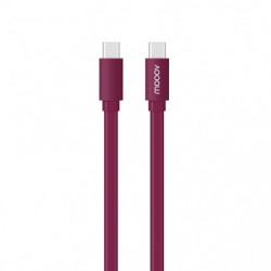 Câble USB-C / USB-C plat 1 m - magenta