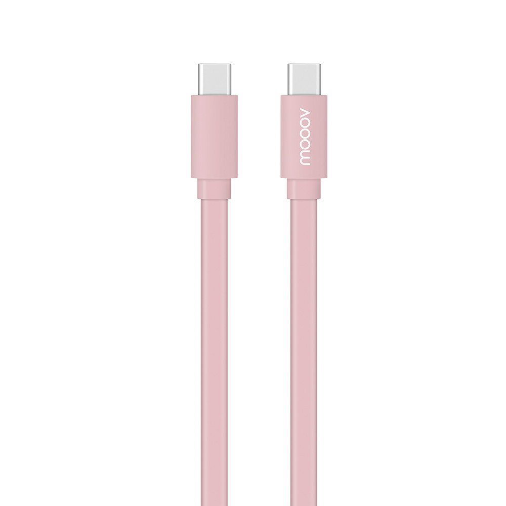 Câble USB-C / USB-C plat 1 m - rose poudré