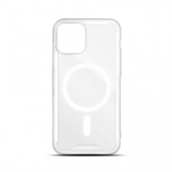Coque semi-rigide compatible MagSafe pour iPhone 15 Pro Max - transparente