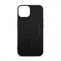 Coque semi-rigide compatible MagSafe pour iPhone 15 - noire