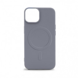 Coque semi-rigide compatible MagSafe pour iPhone 15 Plus - Bleu acier