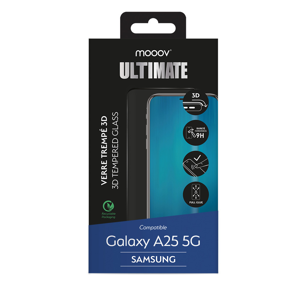 Verre trempé 3D pour Samsung Galaxy A25