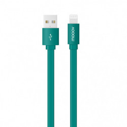 Câble MFI / USB-A plat pour iPhone iPad 1 m - vert quetzal