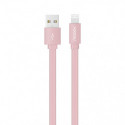 Câble MFI / USB-A plat pour iPhone iPad 1 m - rose poudre