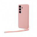 Coque semi-rigide avec dragonne amovible pour Samsung Galaxy S23 FE - Rose poudré